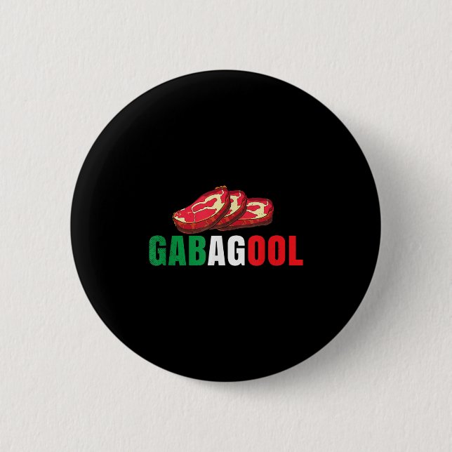 Gabagool Cacola Meat New Jersey Italian Pride Gift Button (Vorderseite)