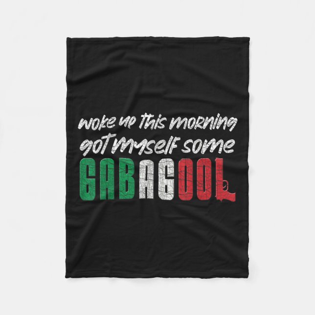 Gabagool Italienischer Stolz Funny Quotes Kolumbus Fleecedecke (Vorderseite)