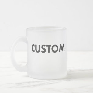 Gabarit personnalisé de mug en verre dépoli - 295 