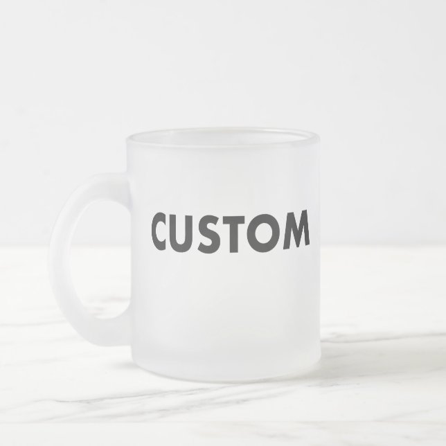 Gabarit personnalisé de mug en verre dépoli - 295  (Gauche)