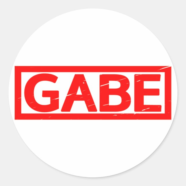 Gabe Briefmarke Runder Aufkleber (Vorderseite)