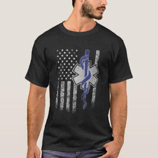 Gabe der amerikanischen Flagge mit zwei Seiten an T-Shirt