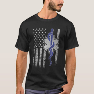Gabe der amerikanischen Flagge mit zwei Seiten an T-Shirt