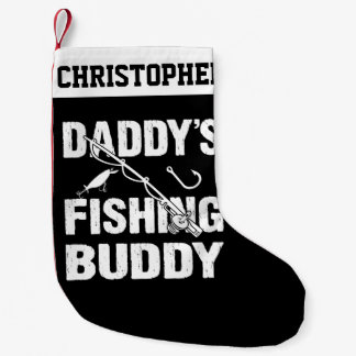 Gabe des personalisierten Daddy's Fishing-Buddy Kleiner Weihnachtsstrumpf