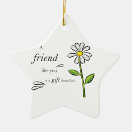 Gabe eines Freundes Gottes, Daisy auf Grün, Religi Keramikornament