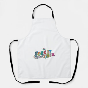 Gabel es einfach lustiges Lebensmittel-Pun-Shirt Schürze