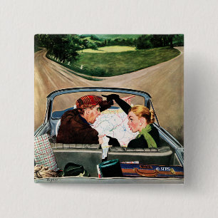 Gabel in der Straße Button