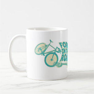 Gabel in der Straße Funny Fahrrad Kaffeetasse
