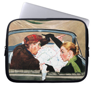 Gabel in der Straße Laptopschutzhülle