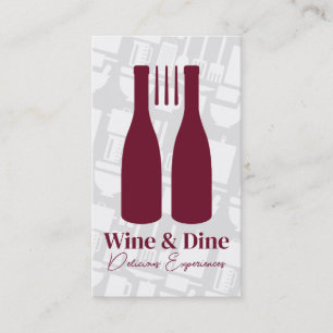 Gabel Weinflaschen Logo Restaurantküche Visitenkarte