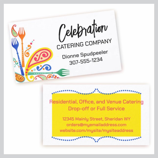 Gabelgabeln Party Koch Kochkurs Catering Visitenkarte (Von Creator hochgeladen)