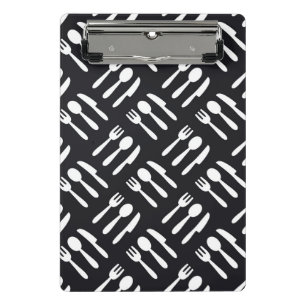 Gabellöffel-Messermuster Mini Klemmbrett