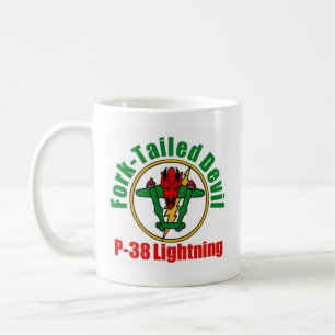Gabelschwanz-Blitz P-38 Kaffeetasse