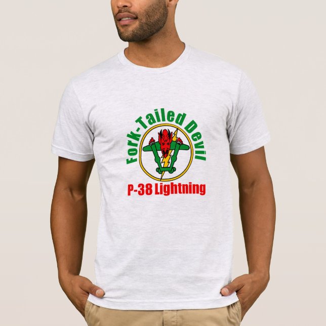 Gabelschwanz-Teufel P-38 BlitzLogo-T - Shirt (Vorderseite)
