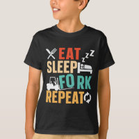 Gabelstapler-Betreiber fressen Sleep-Gabelstapler