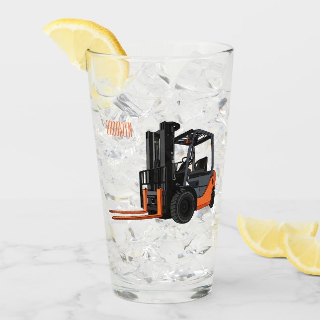 Gabelstapler-Cartoon Glas (Vorderseite Ice)