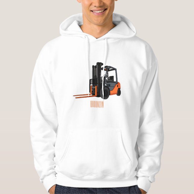 Gabelstapler-Cartoon Hoodie (Vorderseite)