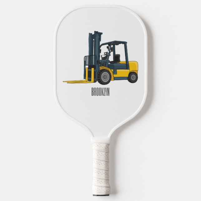Gabelstapler-Cartoon Pickleball Schläger (Vorderseite)