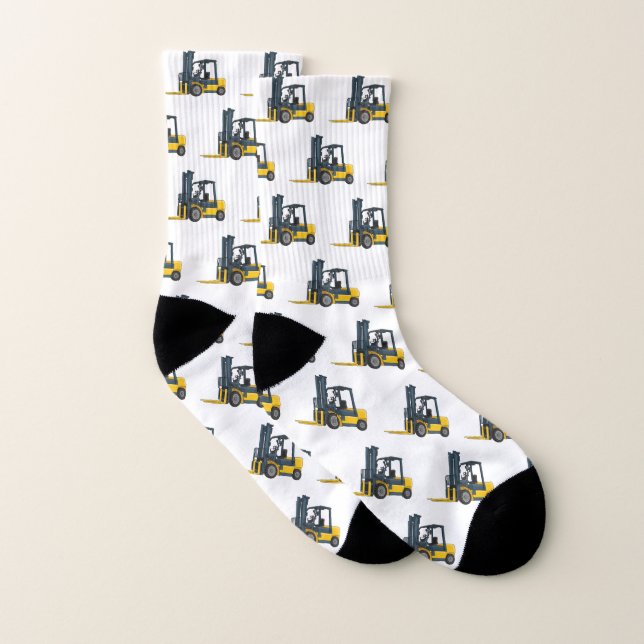 Gabelstapler-Cartoon Socken (Paar)