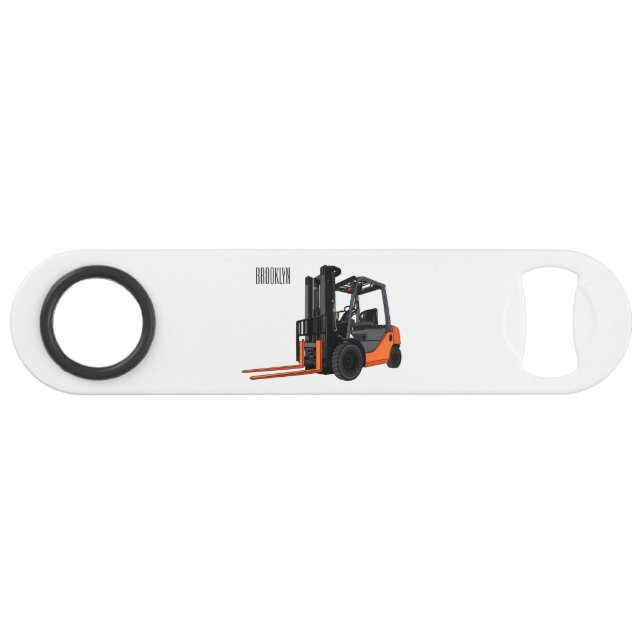 Gabelstapler-Cartoon Speed Flaschenöffner (Vorderseite (Horizontal))