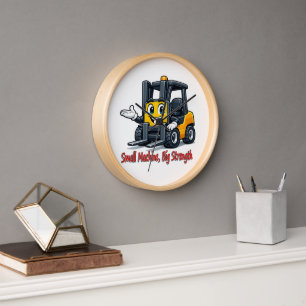 Gabelstapler Cartoon Wanduhr Lager Geschenk