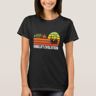 Gabelstapler Evolution Lustiger Gabelstaplerfahrer T-Shirt