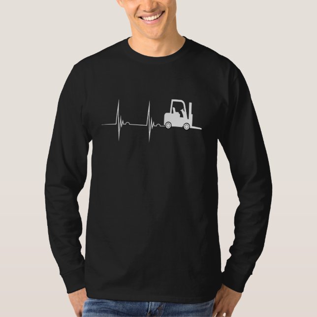 Gabelstapler Gabelstapler Ecg Pulsbeari T-Shirt (Vorderseite)