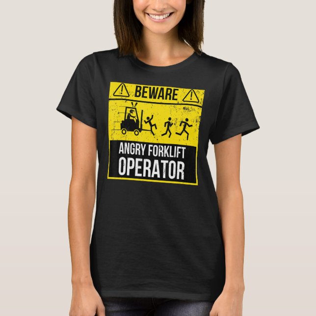 Gabelstapler-Gabelstapler-Stapler T-Shirt (Vorderseite)