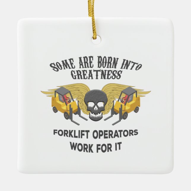 Gabelstapler Keramikornament (Vorderseite)