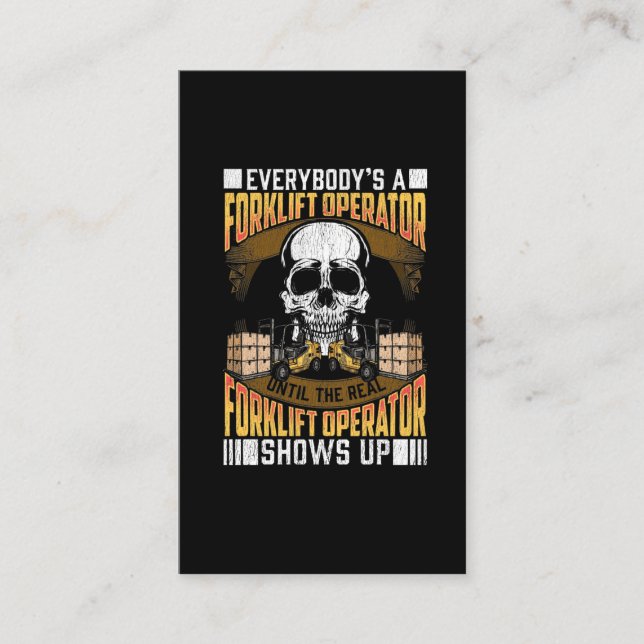 Gabelstapler-Spaß Visitenkarte (Vorderseite)