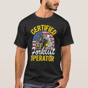 Gabelstapler-zertifizierter Gabelstapler T-Shirt