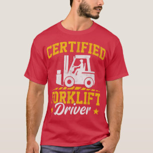 Gabelstapler-zertifizierter Stapler T-Shirt
