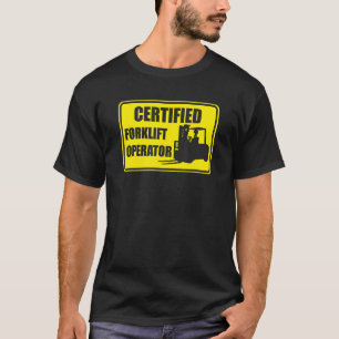 Gabelstapler-zertifizierter Stapler T-Shirt