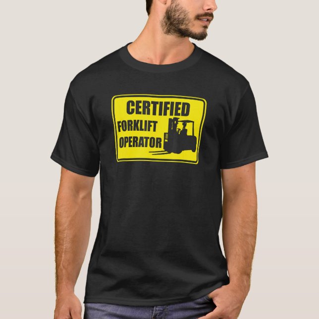 Gabelstapler-zertifizierter Stapler T-Shirt (Vorderseite)
