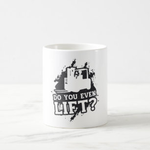 Gabelstaplerbetreiber heben sogar Gabelstaplergesc Kaffeetasse