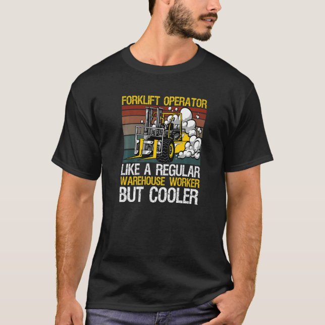 Gabelstaplerfahrer-Design für einen Lagerstaplerfa T-Shirt (Vorderseite)