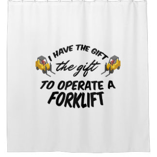 Gabelstaplergeschenk Duschvorhang