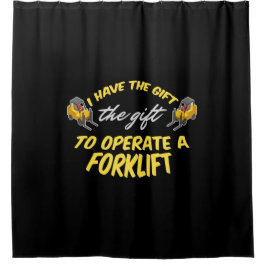 Gabelstaplergeschenk Duschvorhang