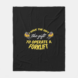 Gabelstaplergeschenk Fleecedecke