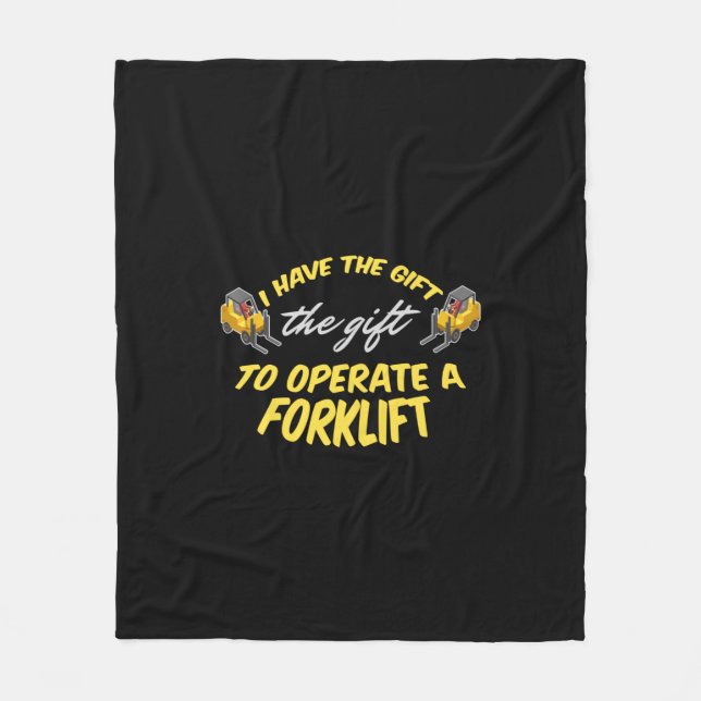 Gabelstaplergeschenk Fleecedecke (Vorderseite)