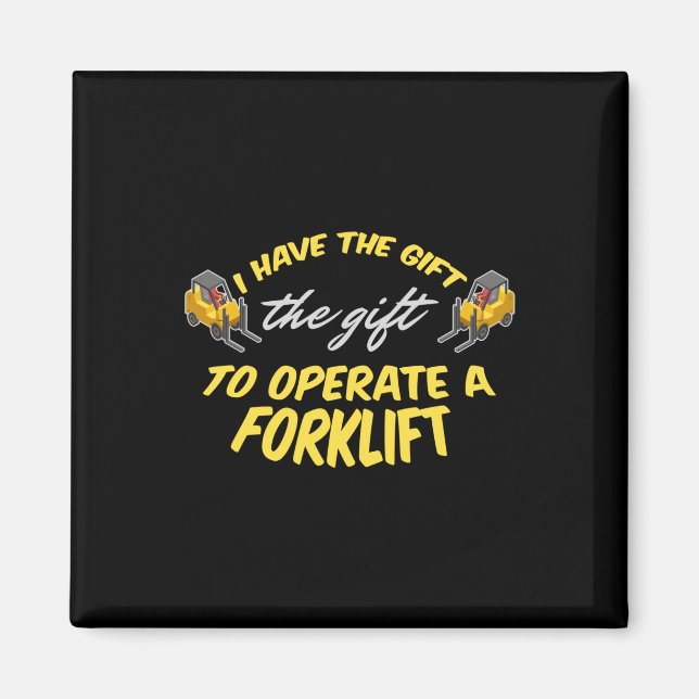 Gabelstaplergeschenk Magnet (Vorne)