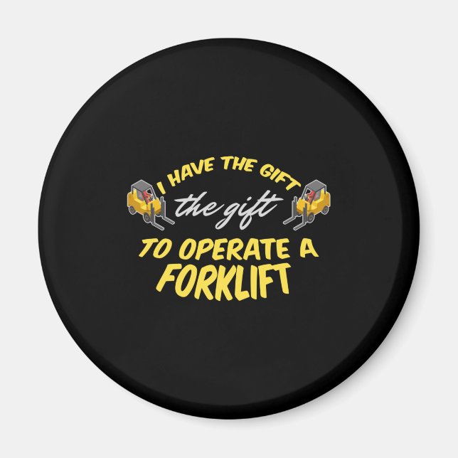 Gabelstaplergeschenk Magnet (Vorne)