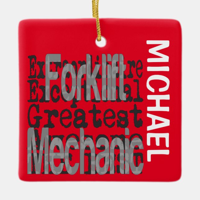 Gabelstaplermechanik Keramikornament (Vorderseite)