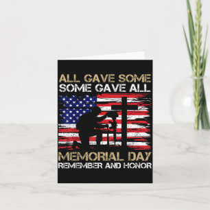 Gaben einige Einige gaben Memorial Day Veteran Karte