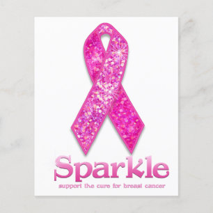 Gaben von Rosa Ribbon Sparkle Flyer