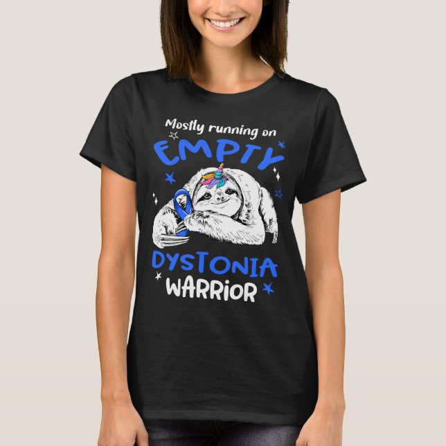 Gaben zur Unterstützung von Dystonia Awareness Rib T-Shirt (Vorderseite)