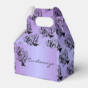 Gable Box für Lila und schwarze Musik Geschenkschachtel