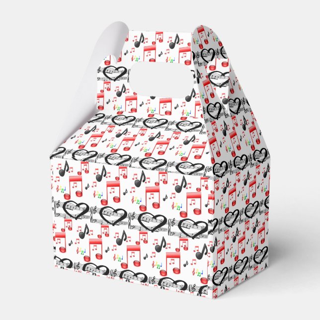 Gable Favor Box Music Geschenkschachtel (Vorderseite)