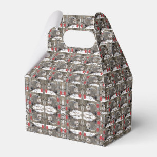 Gable Favor Box Opossum Nature Geschenkschachtel