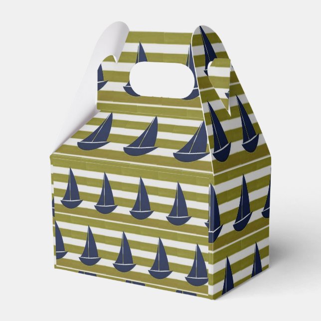 Gable Favor Box Sailboat Geschenkschachtel (Vorderseite)